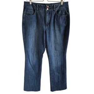 Coldwater Creek Woman SZ 12 Straight Leg High Waist Jeans NWOT Classic 5 Pocket